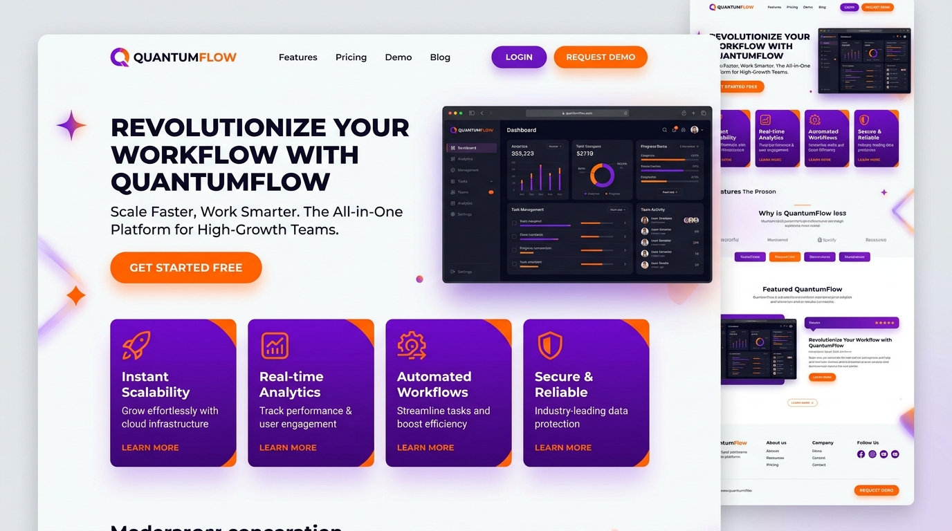 QuantumFlow Launch Page