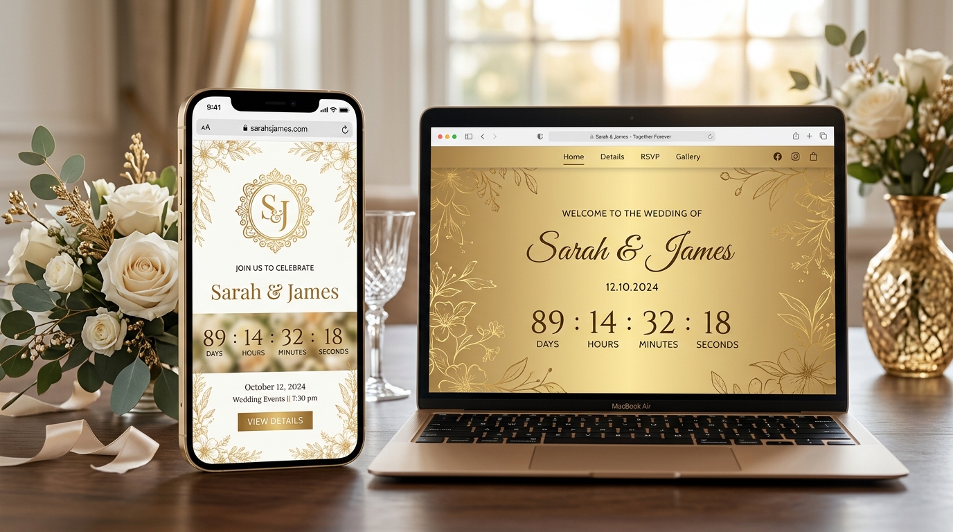 Luxury Gold Digital Invitation